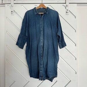 Casual Denim Midi Dress